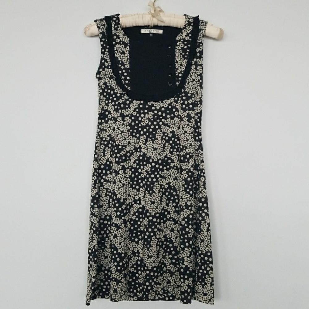 Black Floral 60's Inspired Mini Dress From Modcloth!